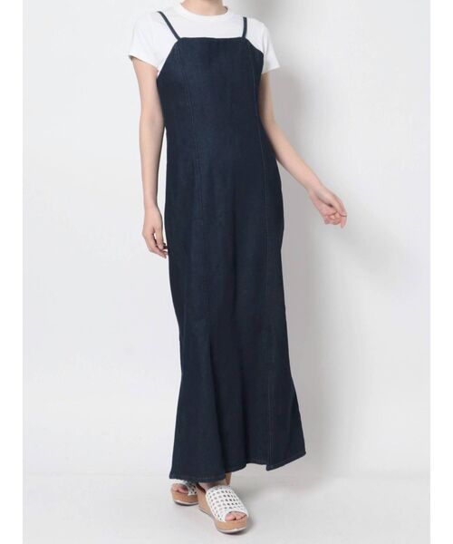 COTORICA（コトリカ）の「デニム/ツイルマーメイドワンピース（ワンピース・レディース・アイボリー/インディゴブルー/ライトブルー・FREE）」の3枚目の写真