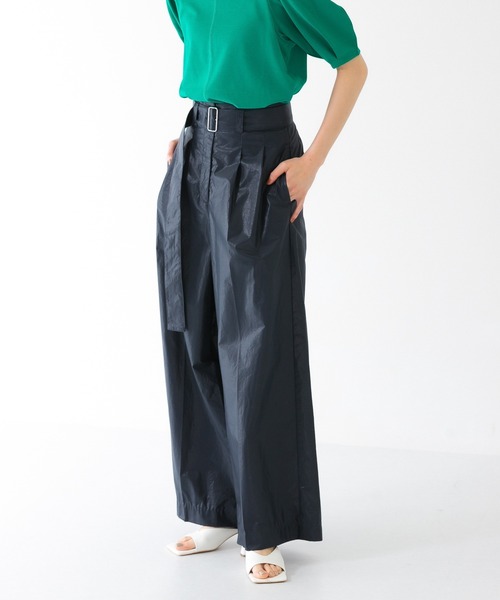 KBF（ケイビーエフ）の「ベルテッドコーティングWIDEパンツ（その他パンツ・レディース・ピンク/ネイビー/ベージュ・ONE）」の3枚目の写真