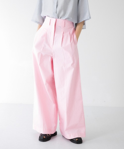 KBF（ケイビーエフ）の「ベルテッドコーティングWIDEパンツ（その他パンツ・レディース・ピンク/ネイビー/ベージュ・ONE）」の11枚目の写真