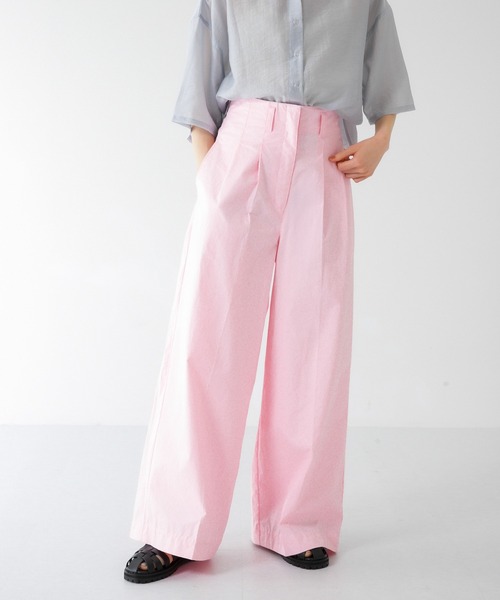 KBF（ケイビーエフ）の「ベルテッドコーティングWIDEパンツ（その他パンツ・レディース・ピンク/ネイビー/ベージュ・ONE）」の12枚目の写真