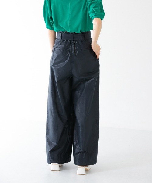 KBF（ケイビーエフ）の「ベルテッドコーティングWIDEパンツ（その他パンツ・レディース・ピンク/ネイビー/ベージュ・ONE）」の21枚目の写真