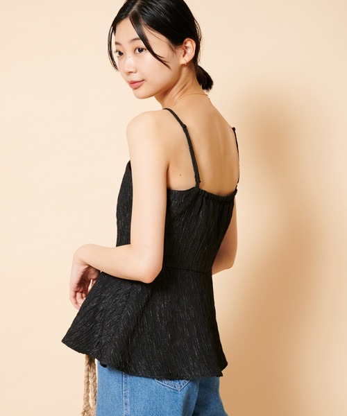 U by SPICK&SPAN(ユーバイスピックアンドスパン)の「ジャガードキャミ(キャミソール・レディース・ベージュ/ブラック・FREE)」の14枚目の写真