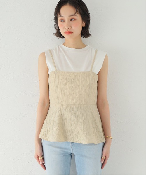 U by SPICK&SPAN(ユーバイスピックアンドスパン)の「ジャガードキャミ(キャミソール・レディース・ベージュ/ブラック・FREE)」の20枚目の写真