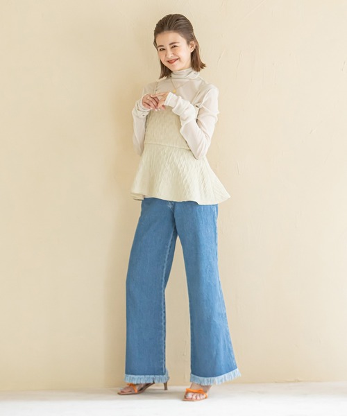 U by SPICK&SPAN(ユーバイスピックアンドスパン)の「ジャガードキャミ(キャミソール・レディース・ベージュ/ブラック・FREE)」の10枚目の写真