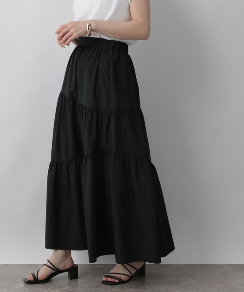 LOWRYS FARM（ローリーズファーム）の「アシメティアードスカート　298383（スカート・レディース・アイボリー/ブラック/カーキ・FREE）」の15枚目の写真