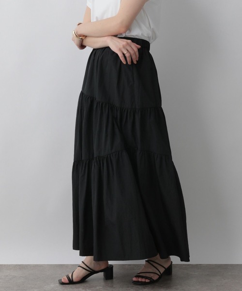 LOWRYS FARM（ローリーズファーム）の「アシメティアードスカート　298383（スカート・レディース・アイボリー/ブラック/カーキ・FREE）」の13枚目の写真