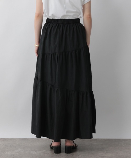 LOWRYS FARM（ローリーズファーム）の「アシメティアードスカート　298383（スカート・レディース・アイボリー/ブラック/カーキ・FREE）」の12枚目の写真