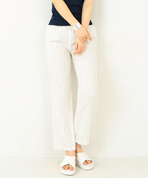 Demi-Luxe BEAMS | Demi-Luxe BEAMS / リネン ストライプ パンツ(その他パンツ)