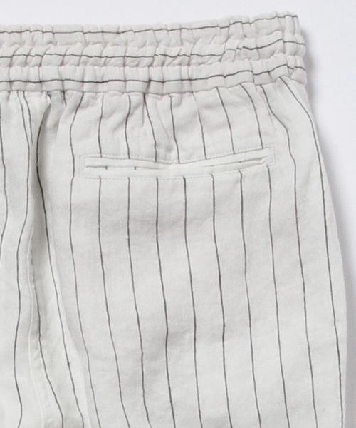 Demi-Luxe BEAMS（デミルクス ビームス）の「Demi-Luxe BEAMS / リネン ストライプ パンツ（その他パンツ・レディース・ホワイト/ネイビー・36/38/40）」の3枚目の写真