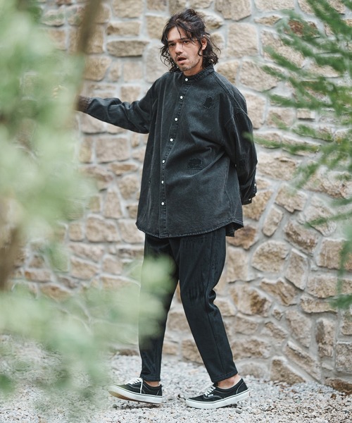 CAMBIO(カンビオ)の「ms5058-Band collar Damag Denim Shirts シャツ(シャツ/ブラウス・メンズ・ブラック/ライトインディゴブルー/ダークインディゴブルー・M/S/L)」の16枚目の写真