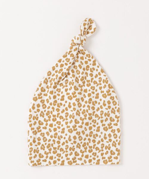Quincy Mae（クインシーメイ）の「KNOTTED BABY HAT（ニットキャップ/ビーニー・キッズ・ベージュ/ダークインディゴブルー・0-6M）」の3枚目の写真