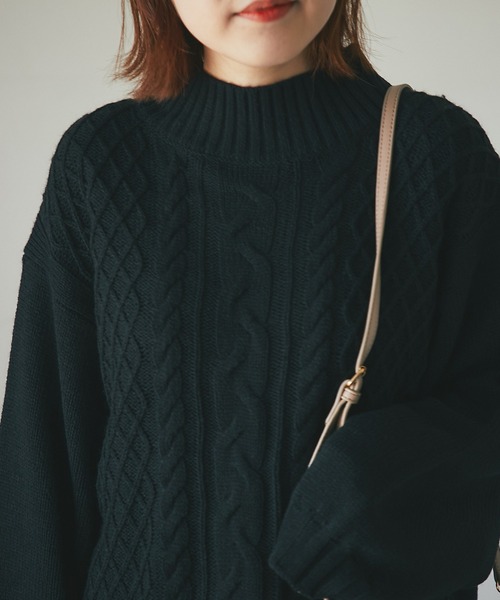 un dix cors（アンディコール）の「時短アイテム　アラン柄セットアップ（セットアップ・レディース・ブラック/グリーン/ブラウン/ベージュ・FREE）」の10枚目の写真