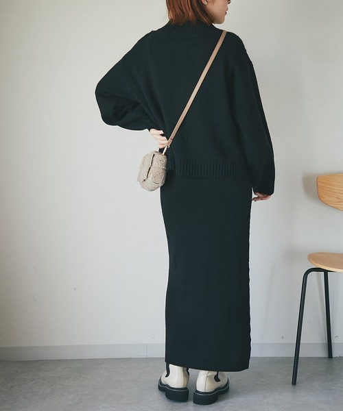 un dix cors（アンディコール）の「時短アイテム　アラン柄セットアップ（セットアップ・レディース・ブラック/グリーン/ブラウン/ベージュ・FREE）」の9枚目の写真