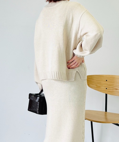 un dix cors（アンディコール）の「時短アイテム　アラン柄セットアップ（セットアップ・レディース・ブラック/グリーン/ブラウン/ベージュ・FREE）」の21枚目の写真