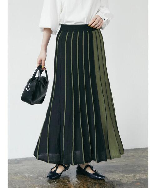 CRAFT STANDARD BOUTIQUE(クラフトスタンダードブティック)の「配色プリーツニットスカート *◆(スカート・レディース・ブラック/ブラウン・M/L)」の18枚目の写真