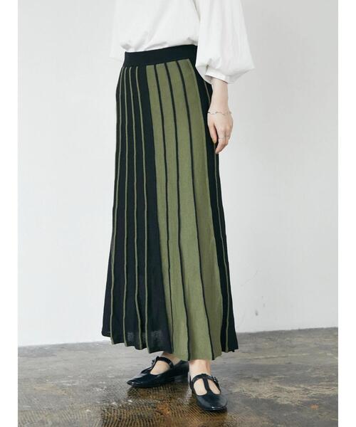 CRAFT STANDARD BOUTIQUE(クラフトスタンダードブティック)の「配色プリーツニットスカート *◆(スカート・レディース・ブラック/ブラウン・M/L)」の21枚目の写真