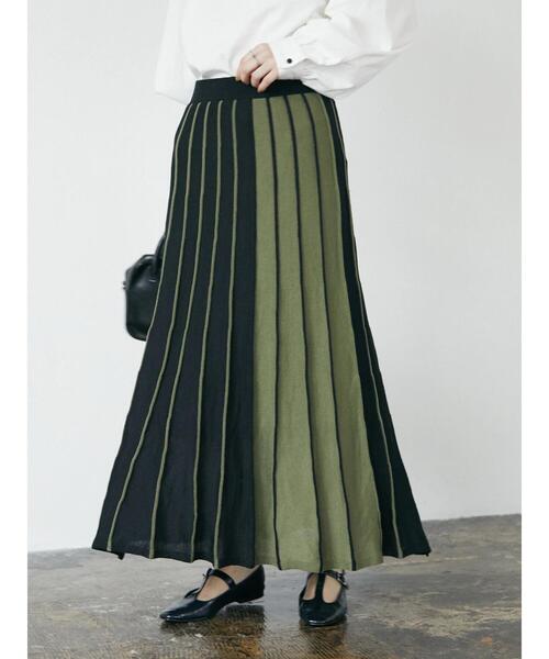 CRAFT STANDARD BOUTIQUE(クラフトスタンダードブティック)の「配色プリーツニットスカート *◆(スカート・レディース・ブラック/ブラウン・M/L)」の22枚目の写真
