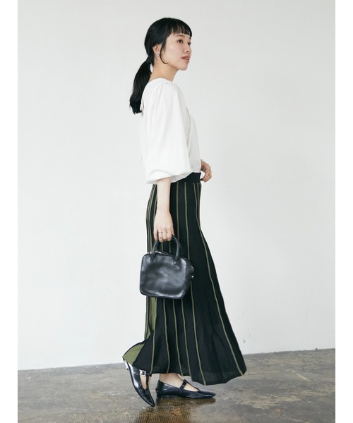 CRAFT STANDARD BOUTIQUE(クラフトスタンダードブティック)の「配色プリーツニットスカート *◆(スカート・レディース・ブラック/ブラウン・M/L)」の8枚目の写真