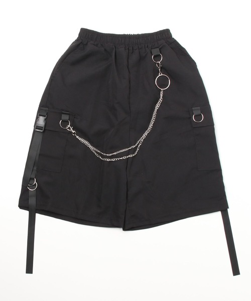 A'GEM/9 × .kom『NOVESSEL/ノベセル』チェーン付きショートカーゴパンツ（カーゴパンツ）｜NOVESSEL（ノベセル）