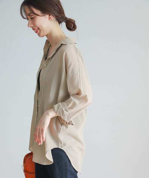 URBAN RESEARCH DOORS(アーバンリサーチドアーズ)の「ヨウリュウロングシャツ(シャツ/ブラウス・レディース・グレー/ベージュ系その他/チャコールグレー・MEDIUM)」の9枚目の写真