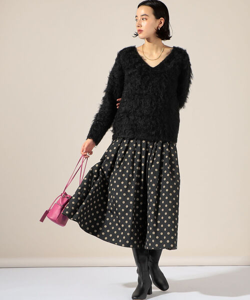 NOLLEY'S（ノーリーズ）の「◇【WEB限定】シャギーVネックプル