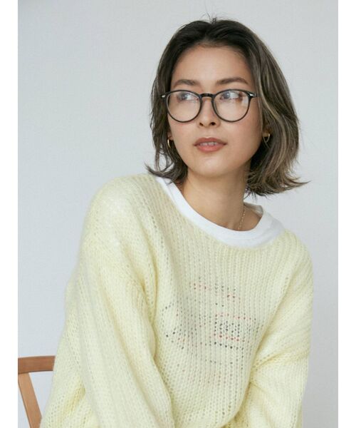 Ungrid（アングリッド）の「細フレーム伊達メガネ（メガネ・レディース・ブラック/ブラウン・FREE）」の8枚目の写真