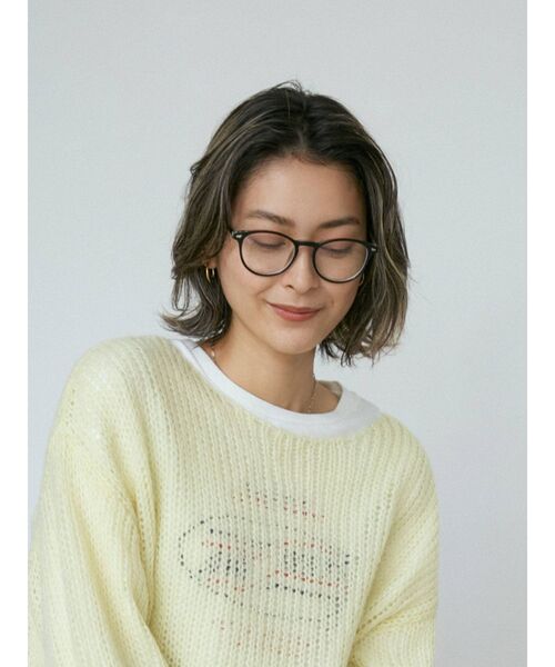 Ungrid（アングリッド）の「細フレーム伊達メガネ（メガネ・レディース・ブラック/ブラウン・FREE）」の6枚目の写真