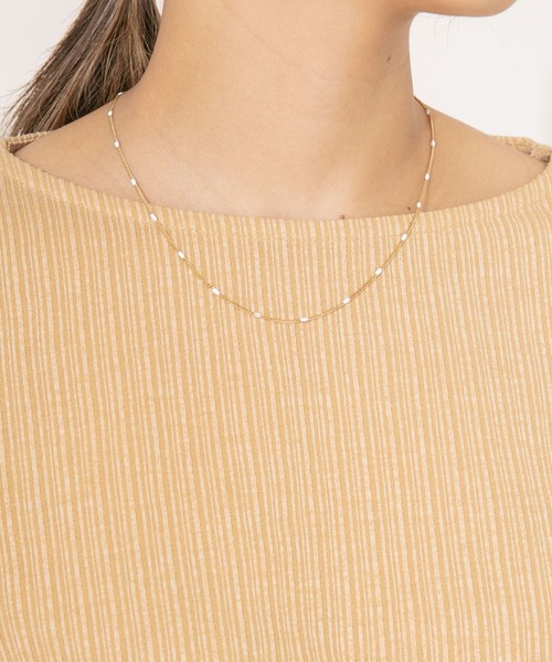 KBF（ケイビーエフ）の「カラーチェーンネックレス（ネックレス・レディース・ホワイト/グリーン系その他・ONE）」の4枚目の写真