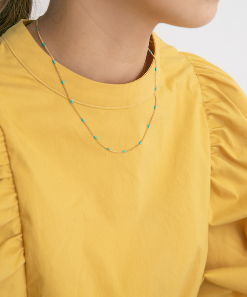 KBF（ケイビーエフ）の「カラーチェーンネックレス（ネックレス・レディース・ホワイト/グリーン系その他・ONE）」の5枚目の写真