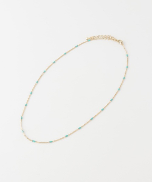 KBF（ケイビーエフ）の「カラーチェーンネックレス（ネックレス・レディース・ホワイト/グリーン系その他・ONE）」の8枚目の写真