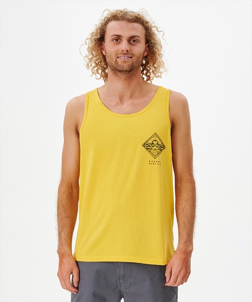 rip curl（リップカール）の「【RIPCURL（リップカール）】REFLECTIONS TANK/バックプリントタンクトップ（タンクトップ・メンズ・グレー系その他/イエロー系その他/アクア・SMALL/MEDIUM/LARGE/X-LARGE/X-SMALL）」の3枚目の写真