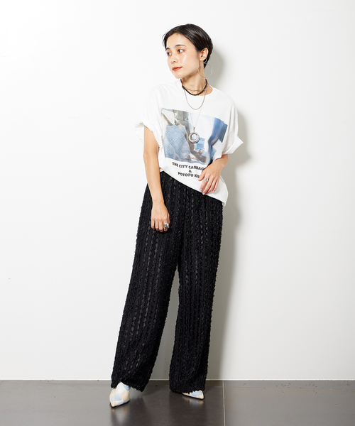 TANGTANG（タンタン）の「【TANGTANG/タンタン】GASATANG THE CABBAGESPOTOFUKIS：カットソー（Tシャツ/カットソー・レディース・ホワイト・MEDIUM）」の3枚目の写真