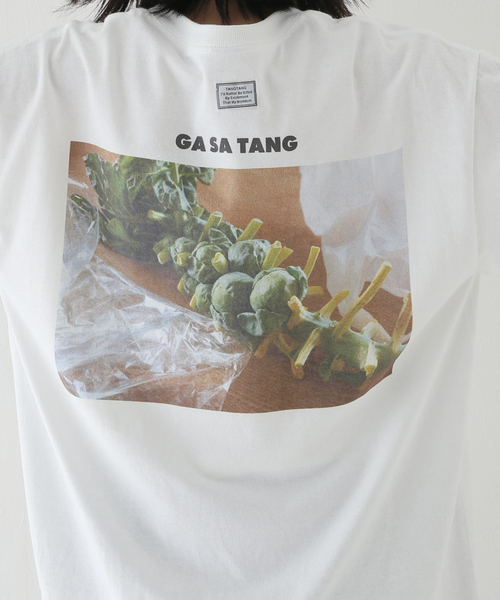 TANGTANG（タンタン）の「【TANGTANG/タンタン】GASATANG THE CABBAGESPOTOFUKIS：カットソー（Tシャツ/カットソー・レディース・ホワイト・MEDIUM）」の13枚目の写真