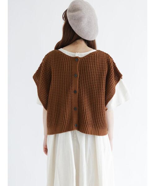 Samansa Mos2(サマンサ モスモス)の「前後着透かしニットベスト(ベスト・レディース・ブラック/ベージュ/ブラウン・フリ-)」の22枚目の写真