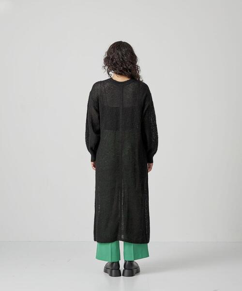 CITEN（シテン）の「＜CITEN＞アルパカミックス メッシュ ロングワンピース（ワンピース・レディース・ブラック/ライム・FREE）」の11枚目の写真