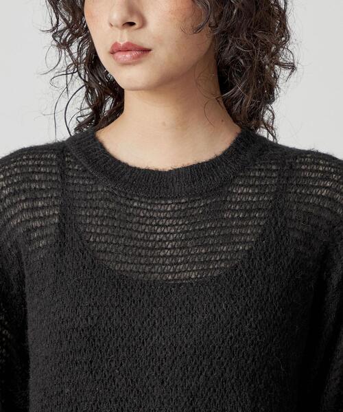 CITEN（シテン）の「＜CITEN＞アルパカミックス メッシュ ロングワンピース（ワンピース・レディース・ブラック/ライム・FREE）」の19枚目の写真