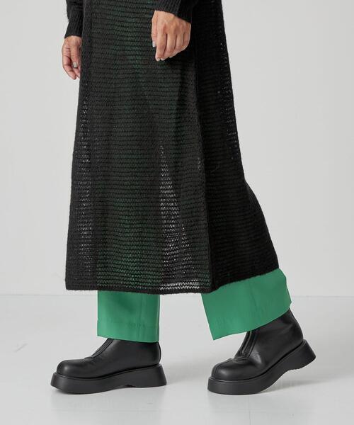 CITEN（シテン）の「＜CITEN＞アルパカミックス メッシュ ロングワンピース（ワンピース・レディース・ブラック/ライム・FREE）」の22枚目の写真