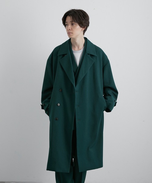 JUNRED(ジュンレッド)の「ライナー付きオーバートレンチコート(トレンチコート・メンズ・チャコールグレー/ネイビー/グリーン・S/M/L)」の9枚目の写真