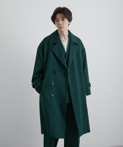 JUNRED(ジュンレッド)の「ライナー付きオーバートレンチコート(トレンチコート・メンズ・チャコールグレー/ネイビー/グリーン・S/M/L)」の14枚目の写真