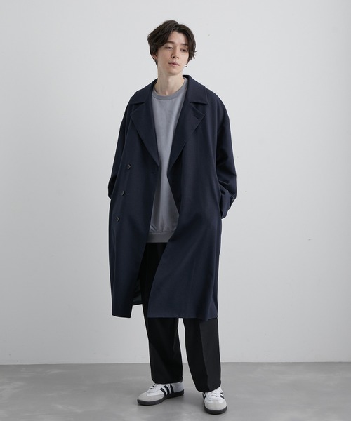 JUNRED(ジュンレッド)の「ライナー付きオーバートレンチコート(トレンチコート・メンズ・チャコールグレー/ネイビー/グリーン・S/M/L)」の6枚目の写真