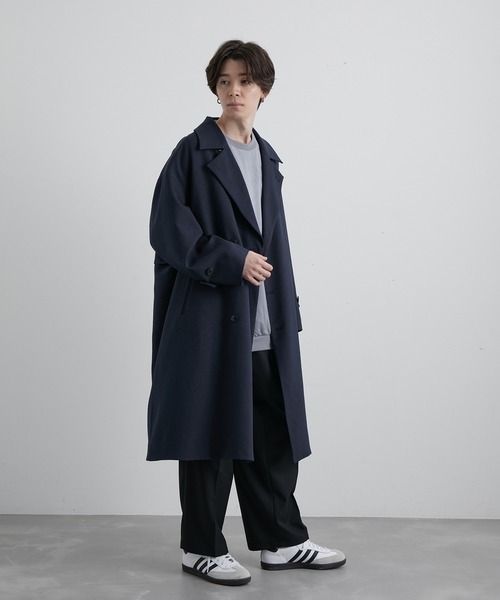 JUNRED(ジュンレッド)の「ライナー付きオーバートレンチコート(トレンチコート・メンズ・チャコールグレー/ネイビー/グリーン・S/M/L)」の21枚目の写真