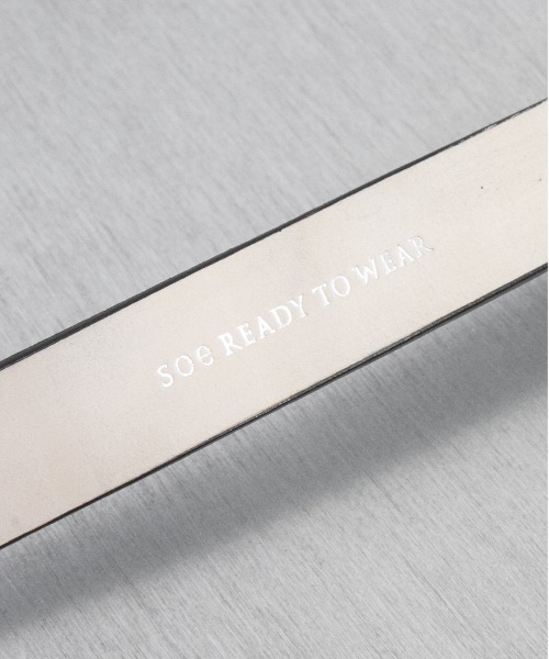 soe（ソーイ）の「soe Nubuck Leather Belt（ベルト・メンズ・ブラック・5）」の3枚目の写真