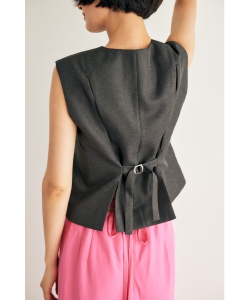 M_(エムアンダーバー)の「【M_】BACK SLIT ベスト(ベスト・レディース・グレー/ブラック・FREE)」の9枚目の写真