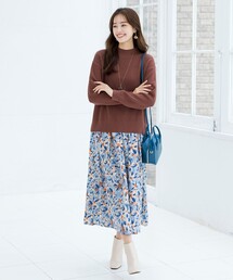 【SET UP】幅広いアイテムと相性抜群のニットトップスと女性らしさ溢れるスカートセット