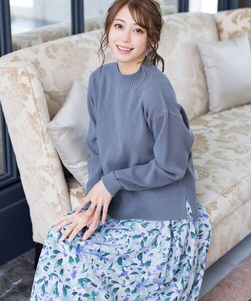 Tiaclasse(ティアクラッセ)の「【SET UP】幅広いアイテムと相性抜群のニットトップスと女性らしさ溢れるスカートセット(セットアップ・レディース・ベージュ/ブラウン/グレー/ブルー・XL/XXL)」の7枚目の写真