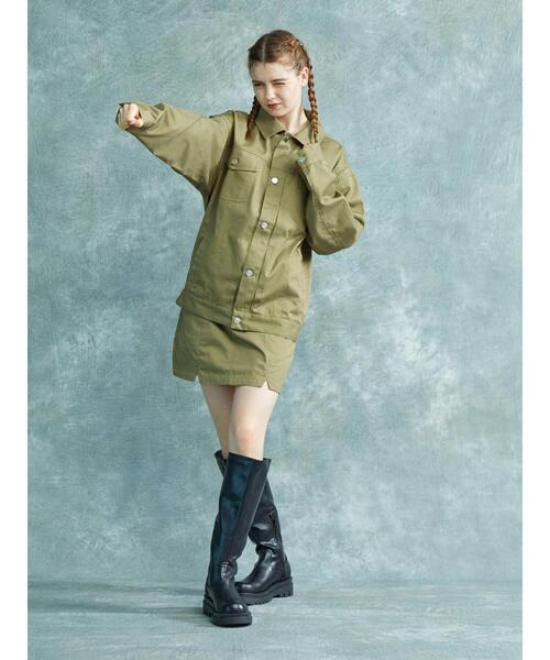 ENVYM（アンビー）の「ENVYM.ツイルスカート（スカート・レディース・ブラック/カーキ・M/S）」の8枚目の写真