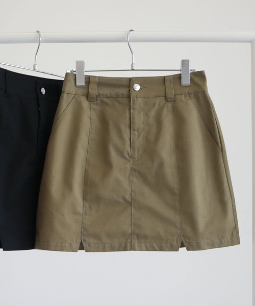 ENVYM（アンビー）の「ENVYM.ツイルスカート（スカート・レディース・ブラック/カーキ・M/S）」の2枚目の写真