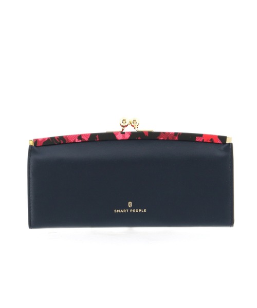 SMART PEOPLE(スマートピープル)の「【SMART PEOPLE/スマートピープル】 トレゾール がま口ロングウォレット(財布・レディース・ネイビー/ピンク/ブルー/ワイン・FREE)」の2枚目の写真