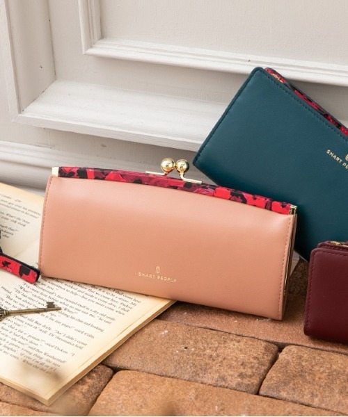 SMART PEOPLE(スマートピープル)の「【SMART PEOPLE/スマートピープル】 トレゾール がま口ロングウォレット(財布・レディース・ネイビー/ピンク/ブルー/ワイン・FREE)」の1枚目の写真