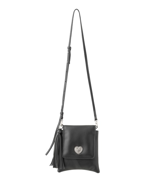 MILKFED.（ミルクフェド）の「HEART PLATE SHOULDER BAG（ショルダーバッグ・レディース・ライトブルー/ブラック/ホワイト・ONE SIZE）」の3枚目の写真